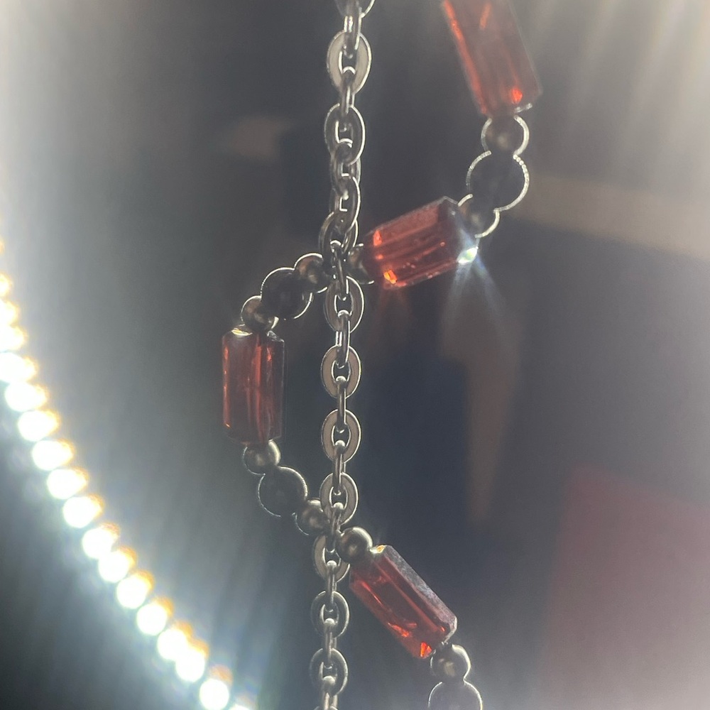 Forbidden Fruit #5 - Helix Garnet Stainless Steel Bracelet - Picture 6 of 7